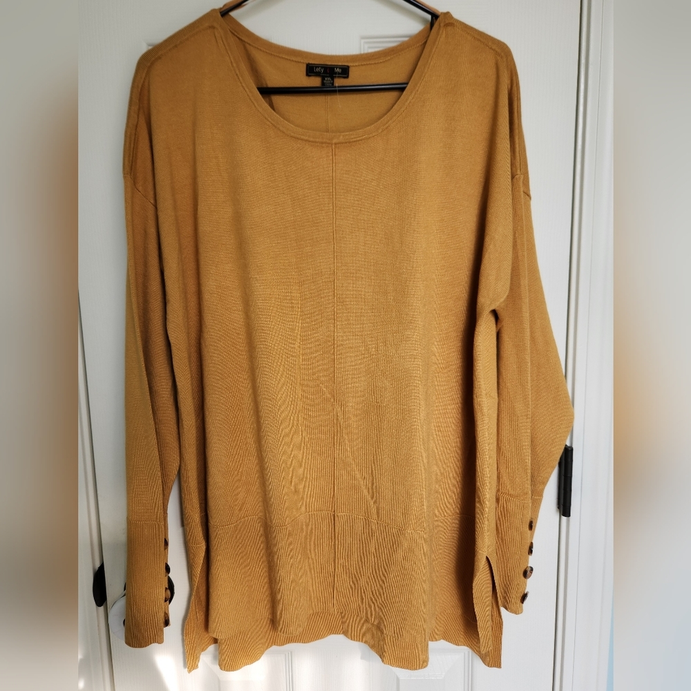 NWOT Lety & Me Stitch Fix yellow tunic sweater, size XXL